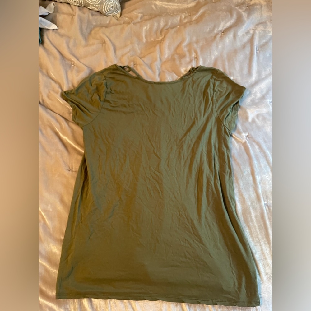 Army green T-shirt